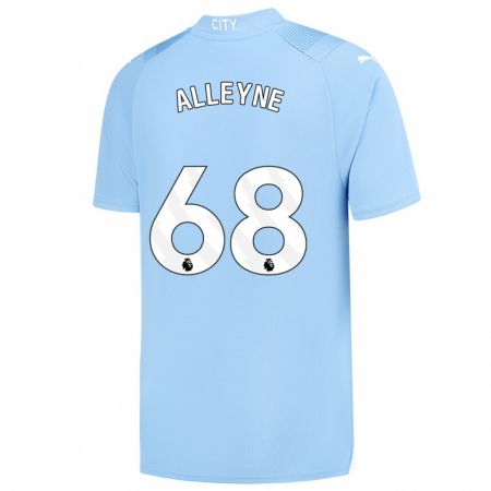 Kandiny Bambino Maglia Max Alleyne #68 Azzurro Kit Gara Home 2023/24 Maglietta