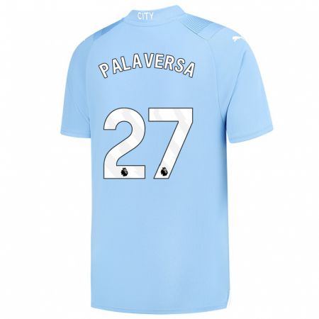 Kandiny Bambino Maglia Ante Palaversa #27 Azzurro Kit Gara Home 2023/24 Maglietta