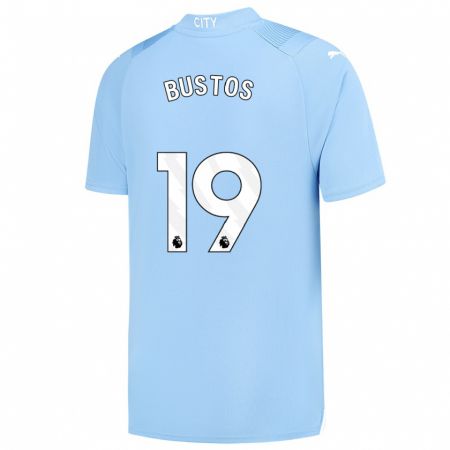 Kandiny Bambino Maglia Nahuel Bustos #19 Azzurro Kit Gara Home 2023/24 Maglietta