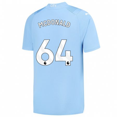 Kandiny Bambino Maglia Rowan Mcdonald #64 Azzurro Kit Gara Home 2023/24 Maglietta