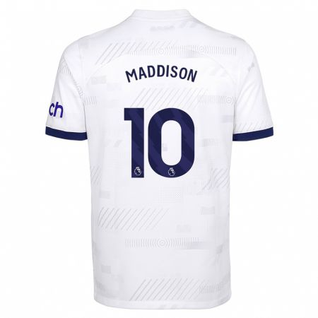 Kandiny Kinderen James Maddison #10 Wit Thuisshirt Thuistenue 2023/24 T-Shirt België