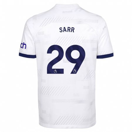 Kandiny Bambino Maglia Pape Matar Sarr #29 Bianco Kit Gara Home 2023/24 Maglietta