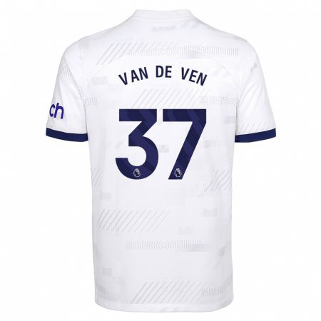 Kandiny Bambino Maglia Micky Van De Ven #37 Bianco Kit Gara Home 2023/24 Maglietta