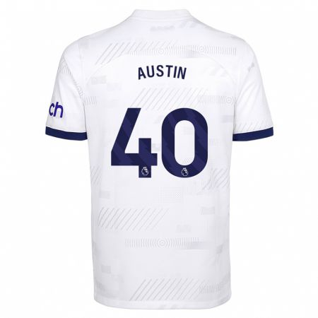 Kandiny Bambino Maglia Brandon Austin #40 Bianco Kit Gara Home 2023/24 Maglietta