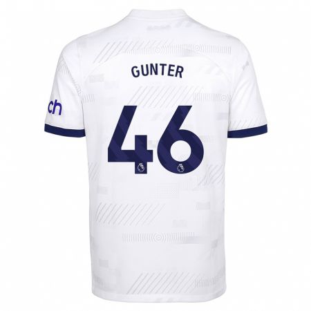 Kandiny Bambino Maglia Luca Gunter #46 Bianco Kit Gara Home 2023/24 Maglietta