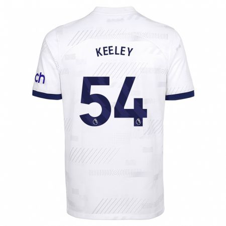 Kandiny Bambino Maglia Josh Keeley #54 Bianco Kit Gara Home 2023/24 Maglietta