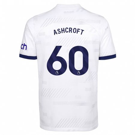 Kandiny Bambino Maglia Tyrell Ashcroft #60 Bianco Kit Gara Home 2023/24 Maglietta