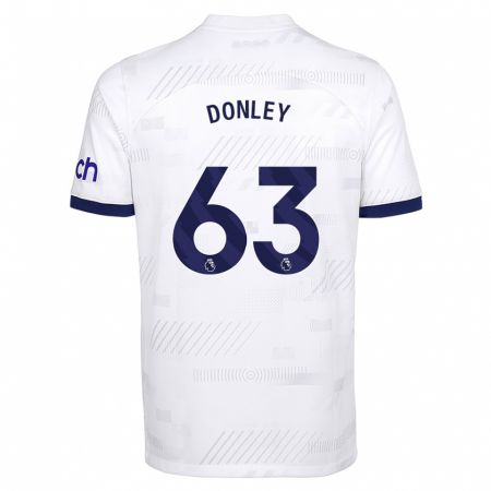 Kandiny Bambino Maglia Jamie Donley #63 Bianco Kit Gara Home 2023/24 Maglietta