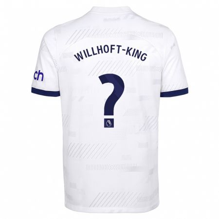 Kandiny Bambino Maglia Han Willhoft-King #0 Bianco Kit Gara Home 2023/24 Maglietta