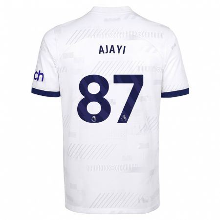 Kandiny Bambino Maglia Damola Ajayi #87 Bianco Kit Gara Home 2023/24 Maglietta