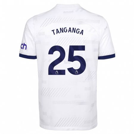 Kandiny Bambino Maglia Japhet Tanganga #25 Bianco Kit Gara Home 2023/24 Maglietta