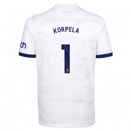 Kandiny Bambino Maglia Tinja-Riikka Korpela #1 Bianco Kit Gara Home 2023/24 Maglietta