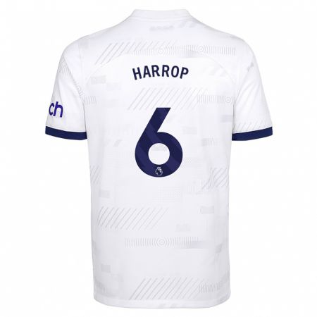 Kandiny Bambino Maglia Kerys Harrop #6 Bianco Kit Gara Home 2023/24 Maglietta