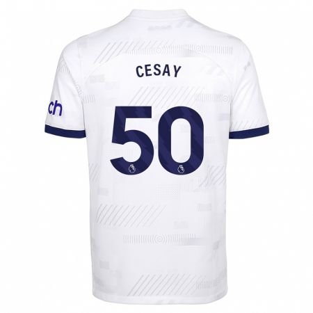 Kandiny Bambino Maglia Kallum Cesay #50 Bianco Kit Gara Home 2023/24 Maglietta