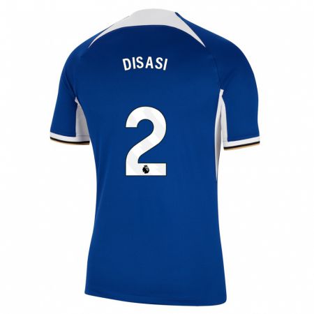 Kandiny Bambino Maglia Axel Disasi #2 Blu Kit Gara Home 2023/24 Maglietta