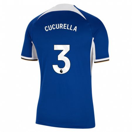 Kandiny Kinderen Marc Cucurella #3 Blauw Thuisshirt Thuistenue 2023/24 T-Shirt België