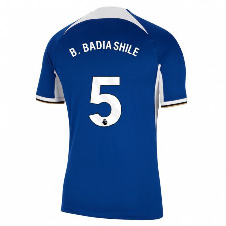 Kandiny Kinderen Benoît Badiashile #5 Blauw Thuisshirt Thuistenue 2023/24 T-Shirt België