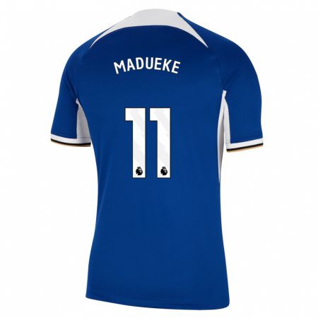 Kandiny Kinderen Noni Madueke #11 Blauw Thuisshirt Thuistenue 2023/24 T-Shirt België