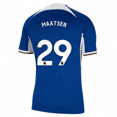 Kandiny Bambino Maglia Ian Maatsen #29 Blu Kit Gara Home 2023/24 Maglietta