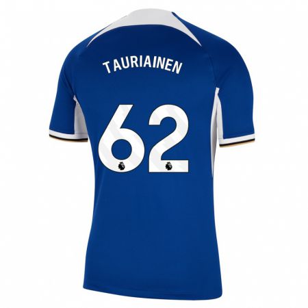 Kandiny Kinderen Jimi Tauriainen #62 Blauw Thuisshirt Thuistenue 2023/24 T-Shirt België