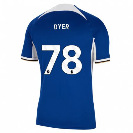 Kandiny Kinderen Kiano Dyer #78 Blauw Thuisshirt Thuistenue 2023/24 T-Shirt België