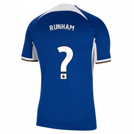 Kandiny Bambino Maglia Frankie Runham #0 Blu Kit Gara Home 2023/24 Maglietta