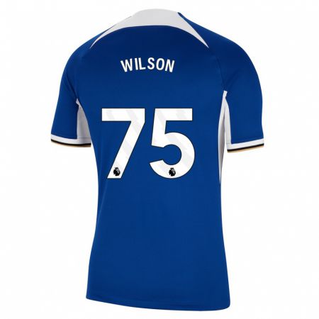 Kandiny Bambino Maglia Kaiden Wilson #75 Blu Kit Gara Home 2023/24 Maglietta