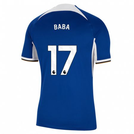 Kandiny Kinderen Abdul-Rahman Baba #17 Blauw Thuisshirt Thuistenue 2023/24 T-Shirt België