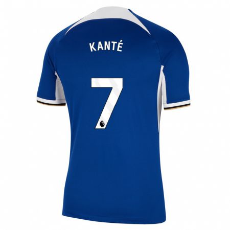 Kandiny Bambino Maglia N'golo Kante #7 Blu Kit Gara Home 2023/24 Maglietta