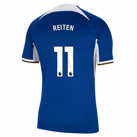 Kandiny Kinderen Guro Reiten #11 Blauw Thuisshirt Thuistenue 2023/24 T-Shirt België