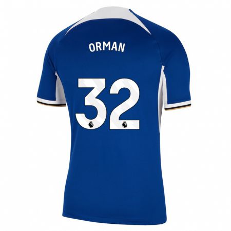 Kandiny Bambino Maglia Emily Orman #32 Blu Kit Gara Home 2023/24 Maglietta