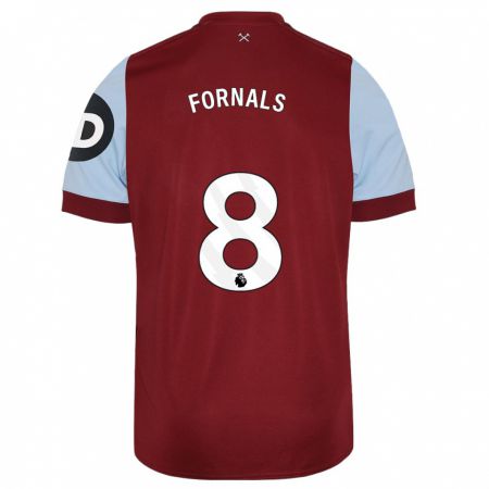 Kandiny Kinderen Pablo Fornals #8 Kastanjebruin Thuisshirt Thuistenue 2023/24 T-Shirt België