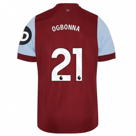 Kandiny Kinderen Angelo Ogbonna #21 Kastanjebruin Thuisshirt Thuistenue 2023/24 T-Shirt België