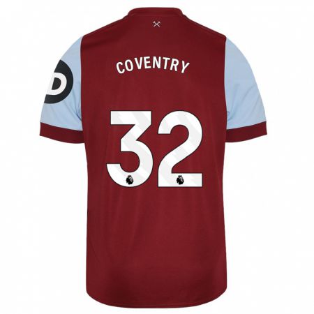 Kandiny Kinder Conor Coventry #32 Kastanienbraun Heimtrikot Trikot 2023/24 T-Shirt Österreich