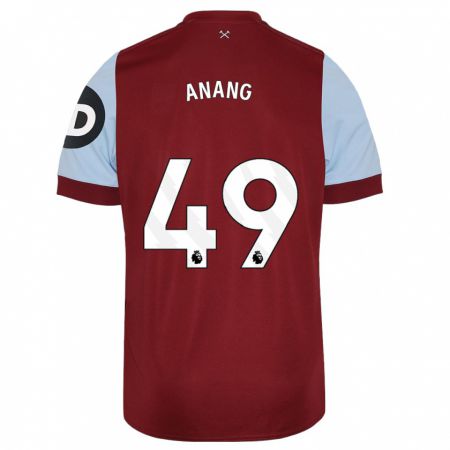 Kandiny Bambino Maglia Joseph Anang #49 Marrone Kit Gara Home 2023/24 Maglietta