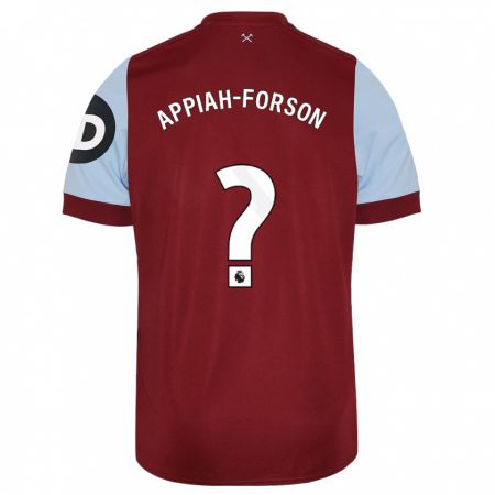 Kandiny Niño Camiseta Keenan Appiah-Forson #0 Granate 1ª Equipación 2023/24 La Camisa