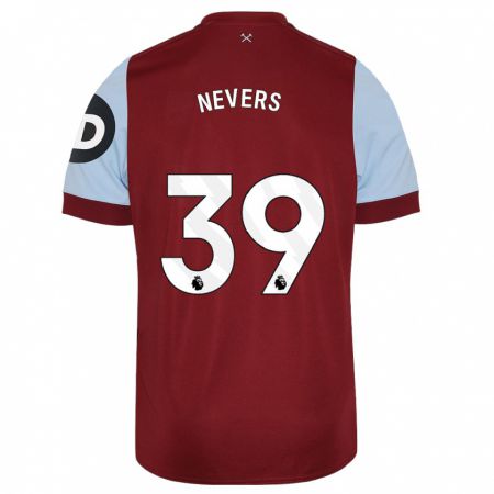 Kandiny Bambino Maglia Thierry Nevers #39 Marrone Kit Gara Home 2023/24 Maglietta