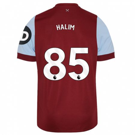 Kandiny Kinderen Mehmet Halim #85 Kastanjebruin Thuisshirt Thuistenue 2023/24 T-Shirt België