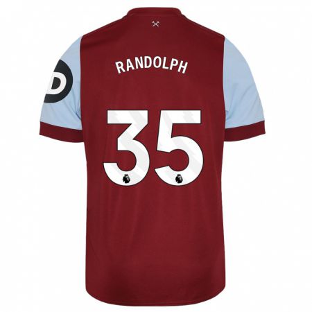 Kandiny Kinder Darren Randolph #35 Kastanienbraun Heimtrikot Trikot 2023/24 T-Shirt Österreich