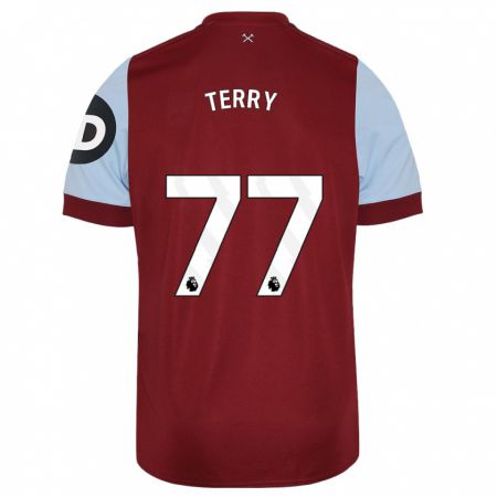 Kandiny Kinderen Mason Terry #77 Kastanjebruin Thuisshirt Thuistenue 2023/24 T-Shirt België