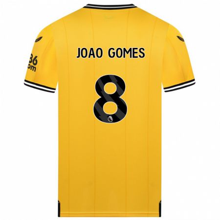 Kandiny Bambino Maglia João Gomes #8 Giallo Kit Gara Home 2023/24 Maglietta