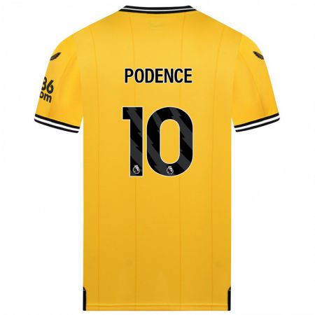 Kandiny Niño Camiseta Daniel Podence #10 Amarillo 1ª Equipación 2023/24 La Camisa México