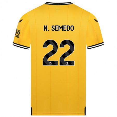 Kandiny Kinder Nélson Semedo #22 Gelb Heimtrikot Trikot 2023/24 T-Shirt Österreich