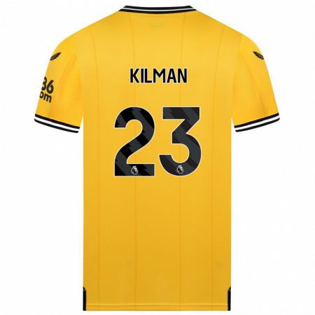 Kandiny Bambino Maglia Max Kilman #23 Giallo Kit Gara Home 2023/24 Maglietta