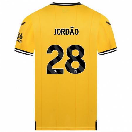 Kandiny Bambino Maglia Bruno Jordão #28 Giallo Kit Gara Home 2023/24 Maglietta