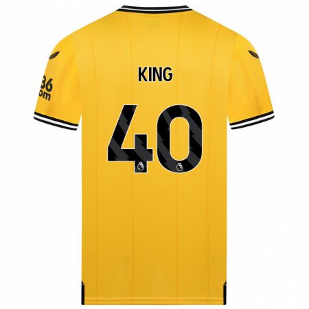 Kandiny Kinderen Tom King #40 Geel Thuisshirt Thuistenue 2023/24 T-Shirt België