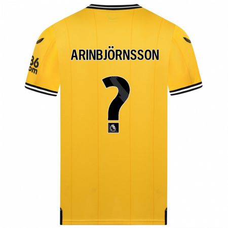 Kandiny Niño Camiseta Pálmi Rafn Arinbjörnsson #0 Amarillo 1ª Equipación 2023/24 La Camisa