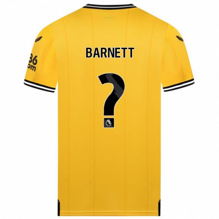 Kandiny Bambino Maglia Ty Barnett #0 Giallo Kit Gara Home 2023/24 Maglietta