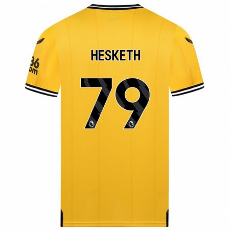 Kandiny Bambino Maglia Owen Hesketh #79 Giallo Kit Gara Home 2023/24 Maglietta