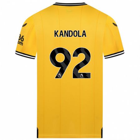 Kandiny Bambino Maglia Kam Kandola #92 Giallo Kit Gara Home 2023/24 Maglietta